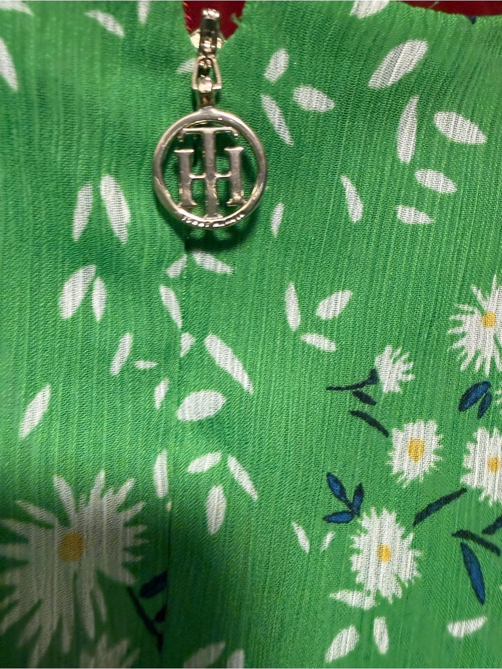 Tommy Hilfiger Green Floral Ruffle Midi Dress - Picture 3 of 8